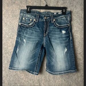 Miss Me Jeans‎ Women Size 25 Boyfriend Bermuda Denim Jean Shorts